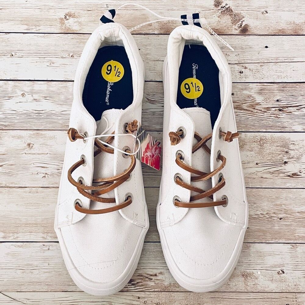NWT TOMMY BAHAMA 8 White No-Tie Shoelaces Memory foam Cushioned Comfy Sneakers - Picture 13 of 13